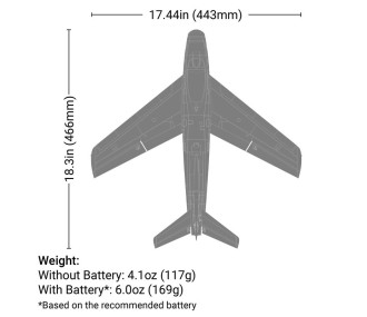 UMX F-86 Sabre 30mm EDF Jet BNF Basic with AS3X and SAFE Select- FLASH RC 2