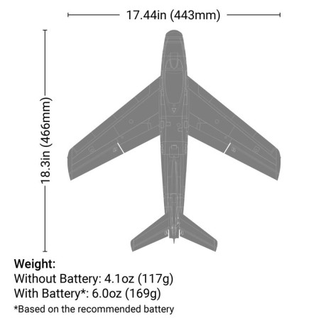 UMX F-86 Sabre 30mm EDF Jet BNF Basic con AS3X y SAFE Select- FLASH RC