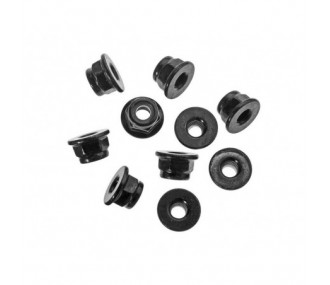 Parti di ricambio per auto RC - AXIAL AXA1045 Dado di nylon M4 nero (10) - FLASH RC