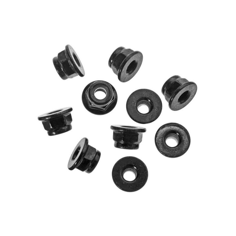 RC car parts - AXIAL AXA1045 Contratuerca de Nylon M4 Negro (10) - FLASH RC