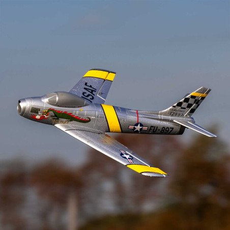 UMX F-86 Sabre 30mm EDF Jet BNF Basic con AS3X y SAFE Select- FLASH RC