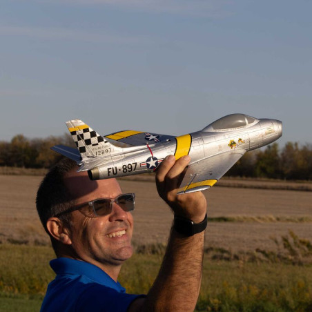 UMX F-86 Sabre 30mm EDF Jet BNF Basic con AS3X e SAFE Select- FLASH RC