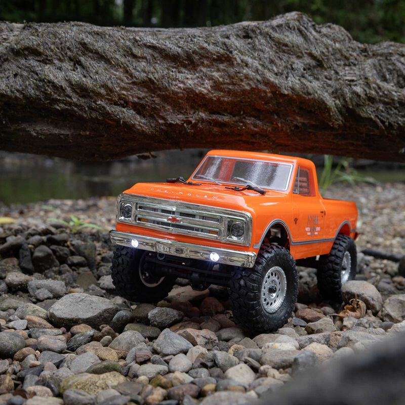 1/24 SCX24 1967 Chevrolet C10 4WD Brushed Truck RTR, Orange - FLASH RC