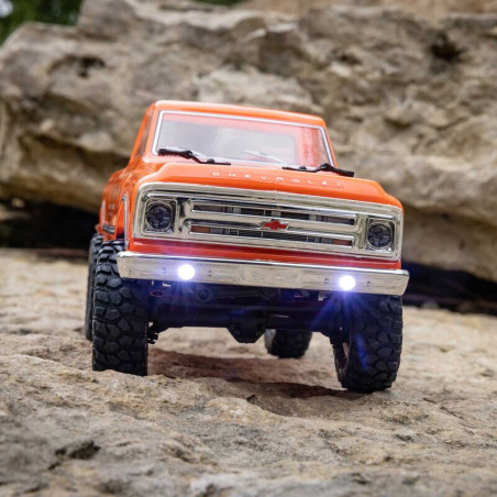 1/24 SCX24 1967 Chevrolet C10 4WD Brushed Truck RTR, Orange - FLASH RC