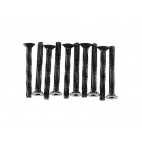 RC Car Parts - AXIAL AXA150 Hex Sckt Flat Head M3x25mm Black Oxide (10) - FLASH RC