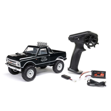1/24 SCX24 1967 Chevrolet C10 4WD Brushed Truck RTR, Noir - FLASH RC