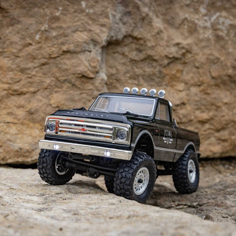 1/24 SCX24 1967 Chevrolet C10 4WD Brushed Truck RTR, Noir - FLASH RC