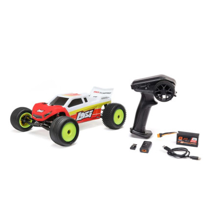 1/18 Mini-T 2.0 V2 2WD Camión de estadio RTR sin escobillas, Rojo