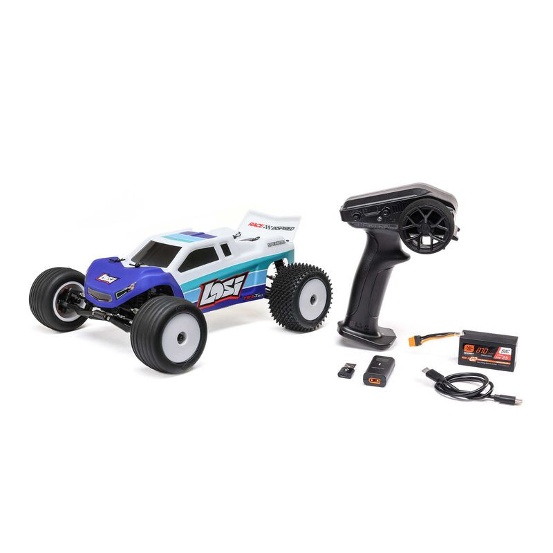 1/18 Mini-T 2.0 V2 2WD Camión de estadio RTR sin escobillas, Blue