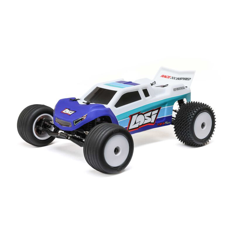 1/18 Mini-T 2.0 V2 2WD Stadium Truck Brushless RTR, Bleu - FLASH RC