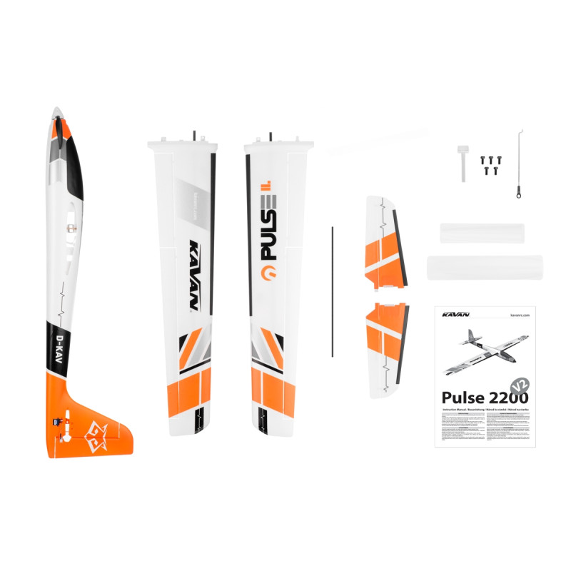 KAVAN Pulse Orange 2200mm PNP glider - FLASH RC