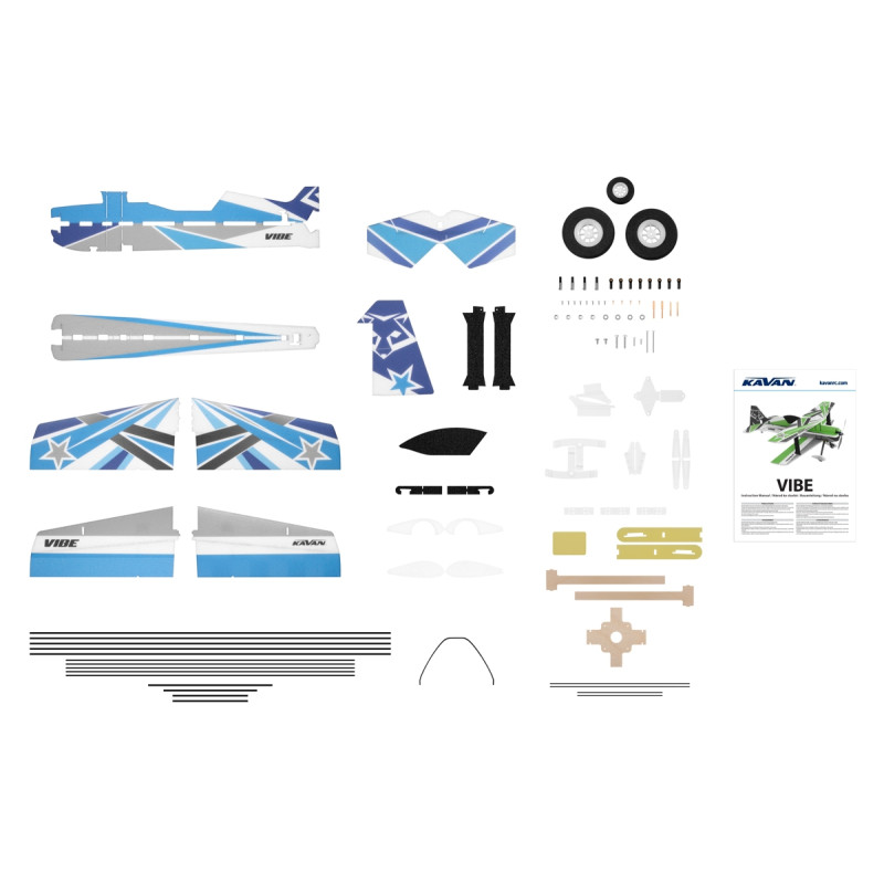 Avion Kavan Vibe 1.00m ARF Bleu - FLASH RC