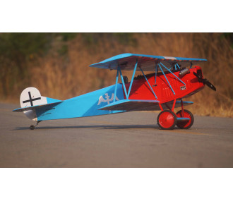 Modello VQ Fokker D.VII .120 misura EP-GP - Blu e rosso 2