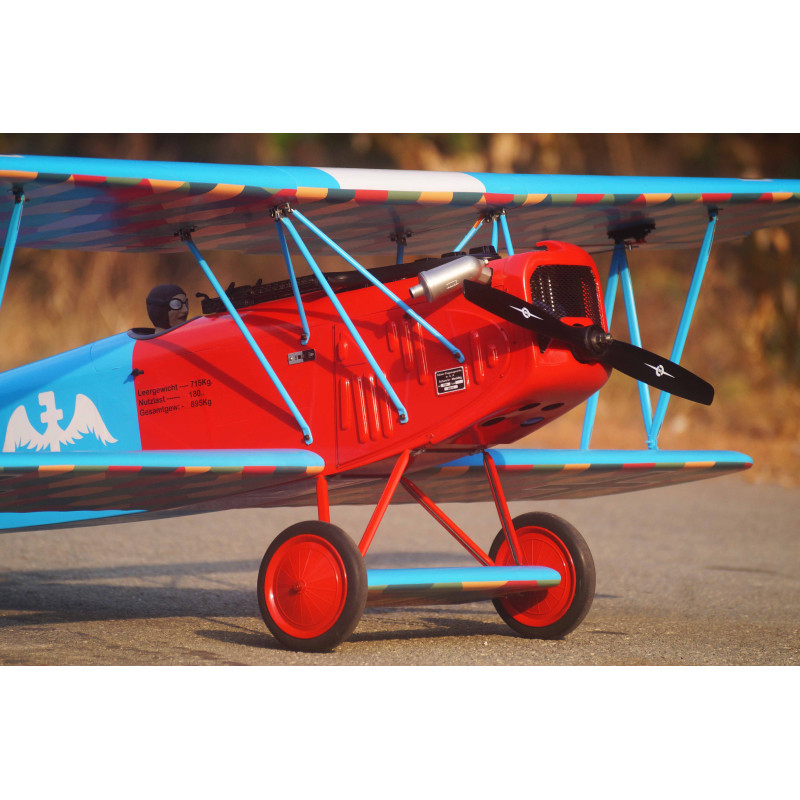 VQ Model Fokker D.VII .120 tamaño EP-GP - Azul y Rojo