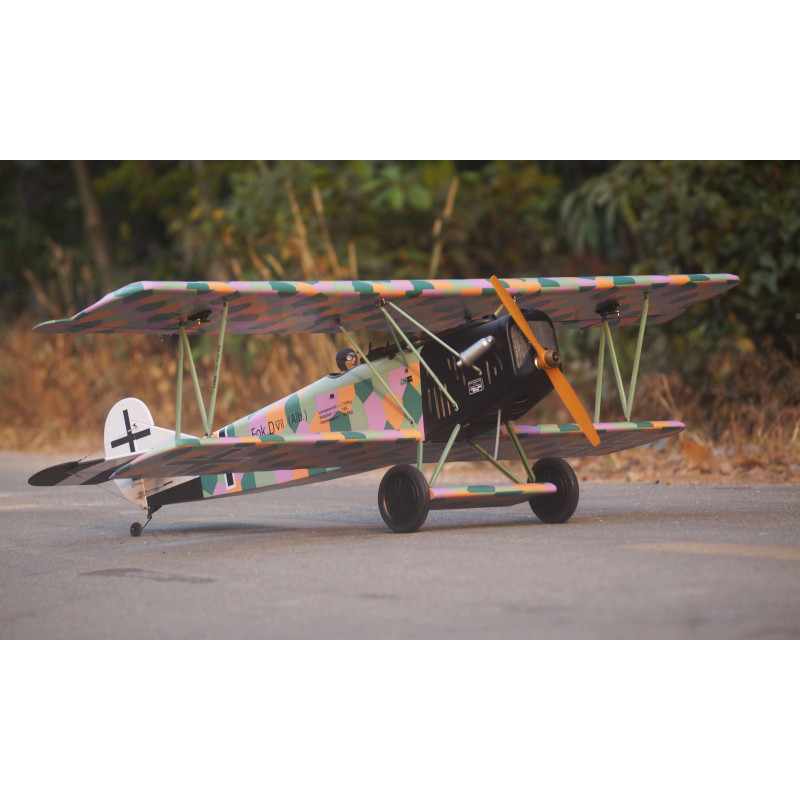Modello VQ Fokker D.VII .120 misura EP-GP - Bianco e nero - RC FLASH