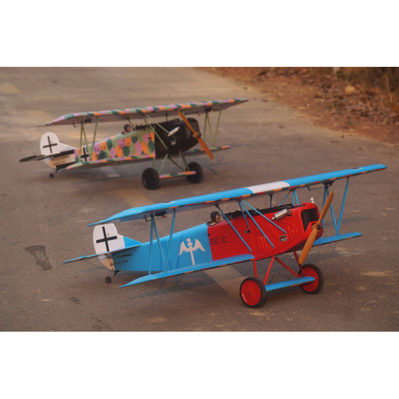 Modello VQ Fokker D.VII .120 misura EP-GP - Bianco e nero - RC FLASH