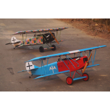 VQ Model Fokker D.VII .120 size EP-GP - White and black- FLASH RC