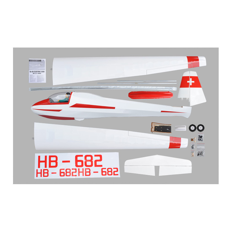 RC Gliders - KA 8B 3500 approx. 3.5m Phoenix Model - FLASH RC