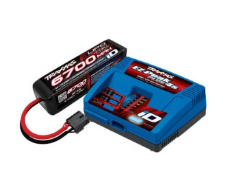 Traxxas Chargeur EZ-Peak Plus + 1 x Lipo 4s 6700mah iD 2890x - FLASH RC