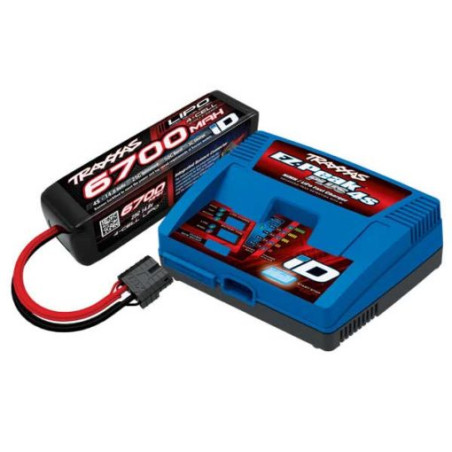 Traxxas EZ-Peak Plus Ladegerät + 1 x Lipo 4s 6700mah iD 2890x - FLASH RC