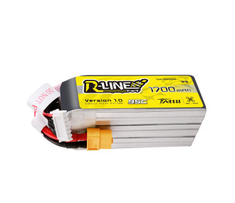 Tattu R-line V1.0 lipo 6S 22.2V 1700mAh 95C xt60 batería - FLASH RC