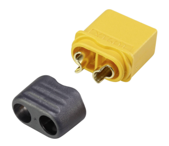 Prise XT30/XT60/XT90 - Prise XT60 L male avec capuchon fixable sur platine(1 pcs) - FLASH RC