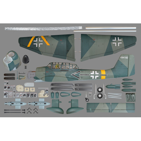 Warbirds RC - Modelo Phoenix Stuka Ju87 60cc GP/EP ARF 2.40m - FLASH RC