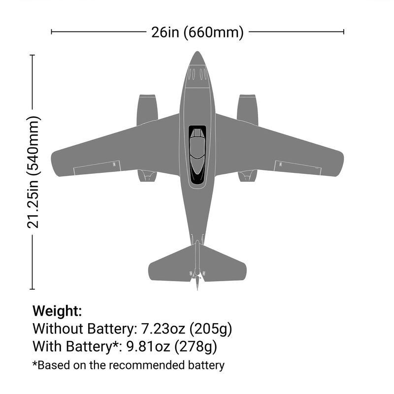 Aerei - UMX Me 262 30mm EDF Jet BNF Basic con AS3X e SAFE Select, 660mm- FLASH RC