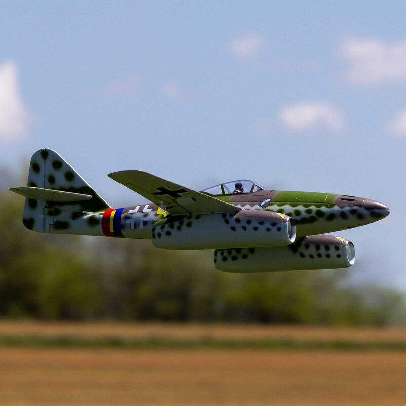 Aircraft - UMX Me 262 30mm EDF Jet BNF Basic with AS3X and SAFE Select, 660mm- FLASH RC