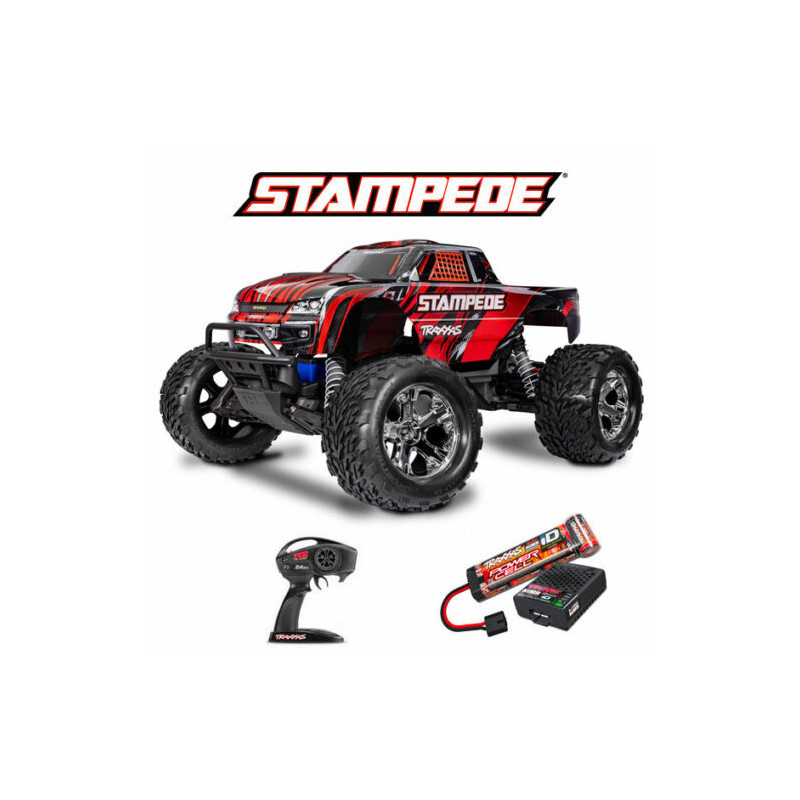 Traxxas STAMPEDE 2WD 2.4Ghz ARTR Spazzolato Rosso (con batterie e caricatore) 36254-8-RED