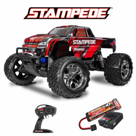 Traxxas STAMPEDE 2WD 2.4Ghz RTR Brushed Rouge (avec accus et chargeur) 36254-8-RED - FLASH RC