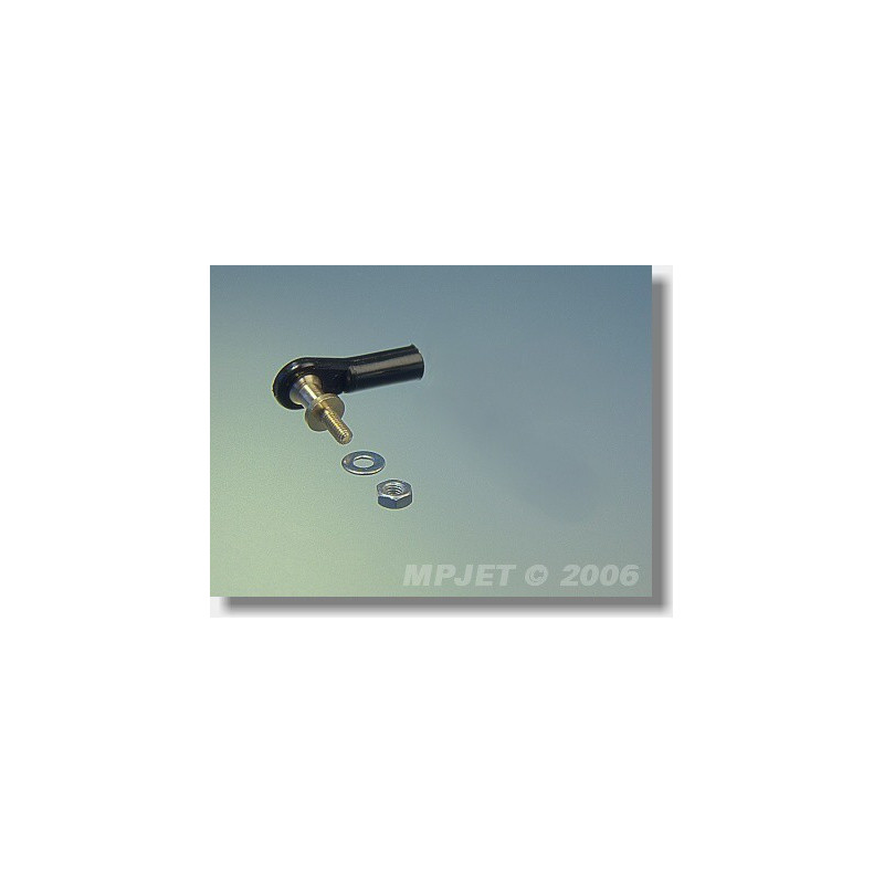 Chape M4 rotule à embase longue filetée M3 + écrous (6pcs) - FLASH RC