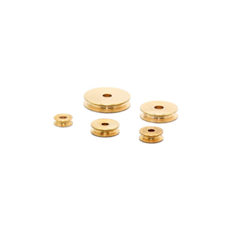 Puleggia in ottone, diametro esterno 10, diametro foro 2 mm