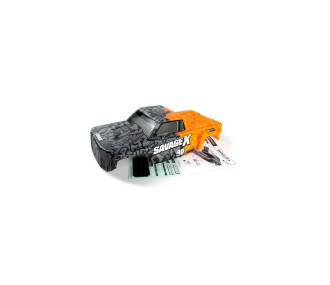 CARROSSERIE SPORTCAB GT-6 PEINTE (GRISE/ORANGE) - FLASH RC