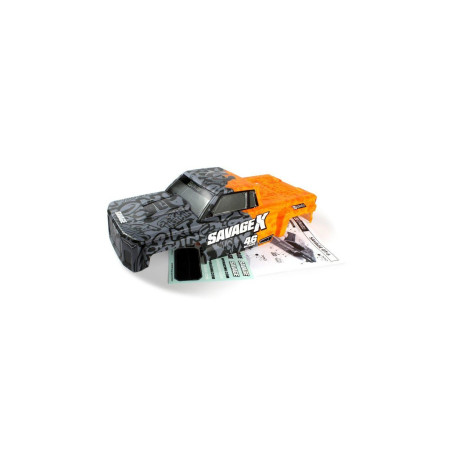 CARROSSERIE SPORTCAB GT-6 PEINTE (GRISE/ORANGE) - FLASH RC