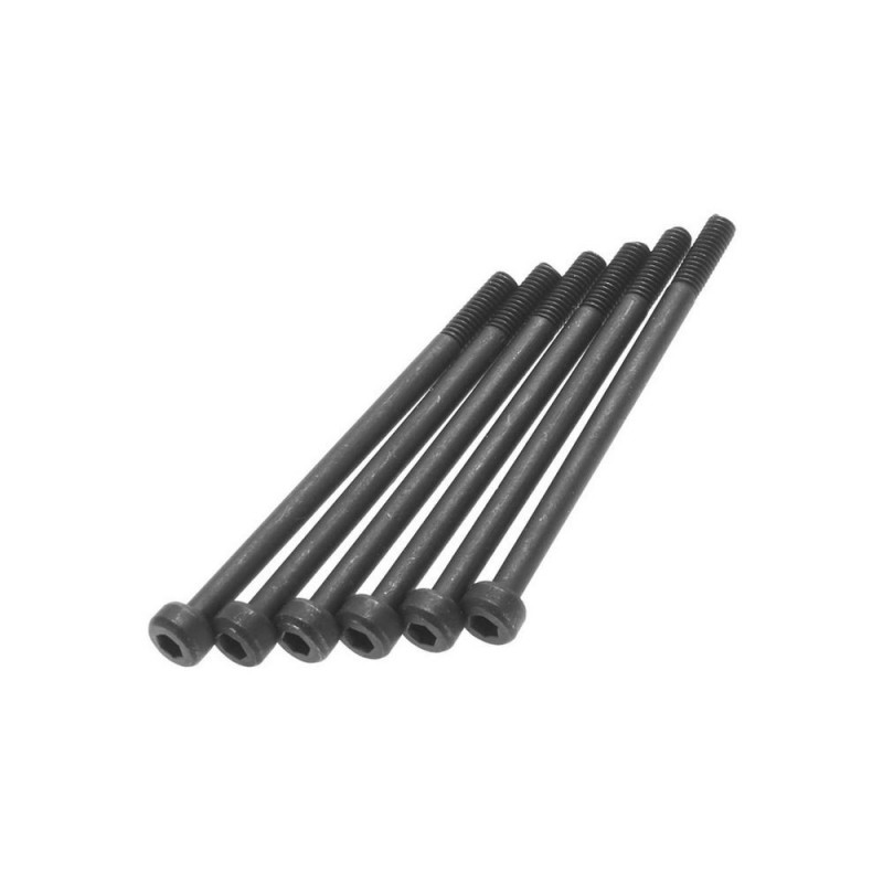 Ricambi per auto RC - AXIAL AX31492 Testa a tazza M2.6x40mm Nero (6) - FLASH RC