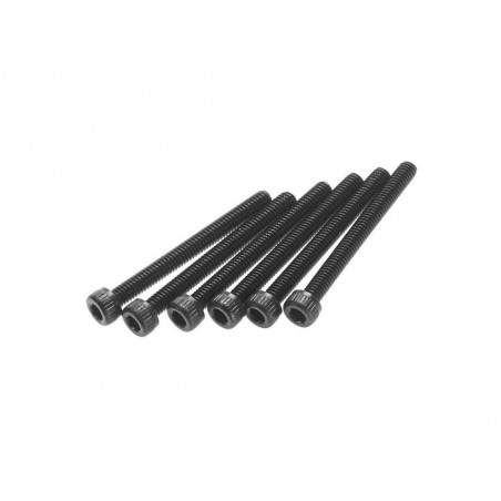Recambios para coches RC - AXIAL AX31493 Cabeza M2.6x25mm Negro (6) - FLASH RC