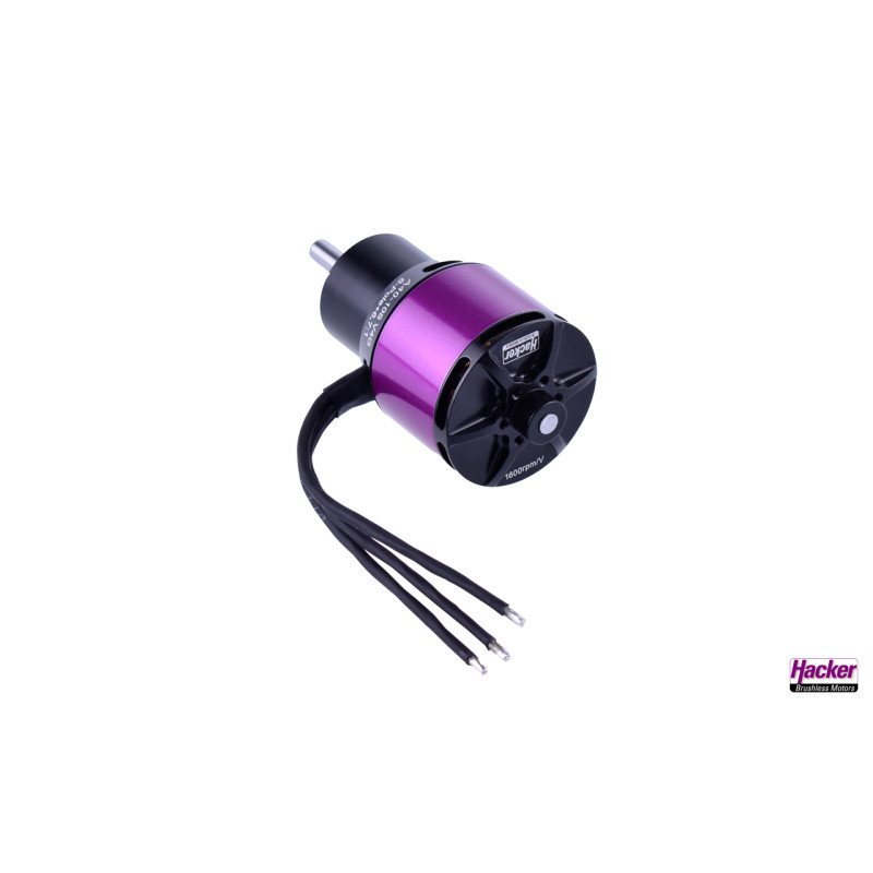 Moteur brushless Hacker A40-10S V4G 8-Pole 1600kv + réducté 6,7:1