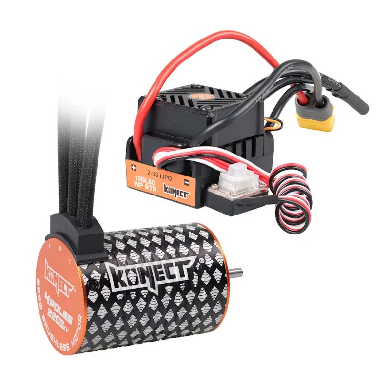 Combo - Konect Combo Brushless 1/10 : esc 50A + moteur 3652SL 5400KV + Carte prog. - FLASH RC