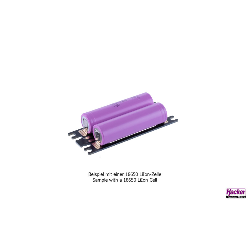 Portapilas PCB "compacto" 18650 /21700