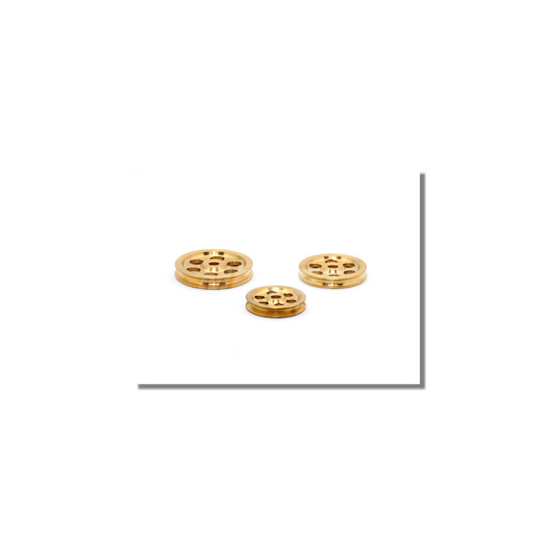 POLEA DE LATÃ'N Ã˜16, agujero Ã˜2mm 2pcs