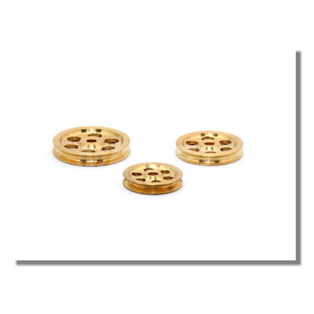 POLEA DE LATÃ'N Ã˜16, agujero Ã˜2mm 2pcs