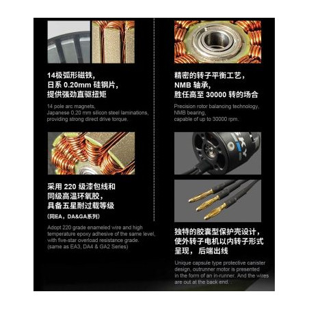 Moteur Dualsky XM2532EG-9 (47,8g, 2700 KV)