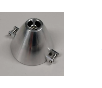 Cono in alluminio ventilato Ø30 mm (lavorato a CNC) con lame ad H per albero da 3 mm 2