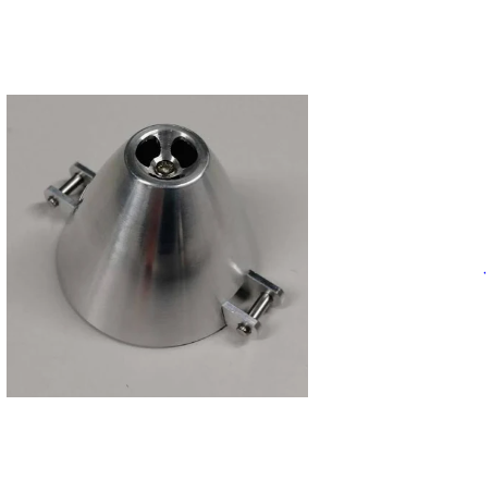 Cono de aluminio ventilado Ø30mm (mecanizado CNC) con palas en forma de H para eje de 3mm