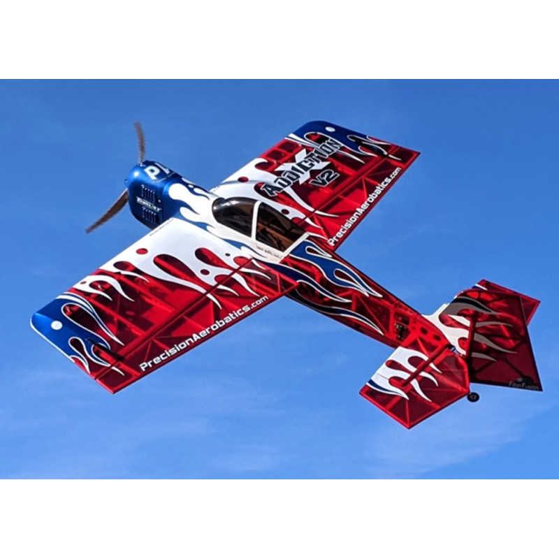 Avion Precision Aerobatics Addiction X (V2) rouge ARF env.1.27m - avec LEDs - FLASH RC