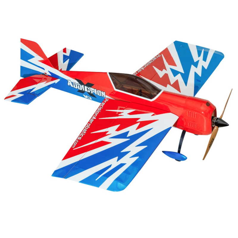 Precision Aerobatics Addiction X (V3) rot/blau ARF ca.1.27m- FLASHRC