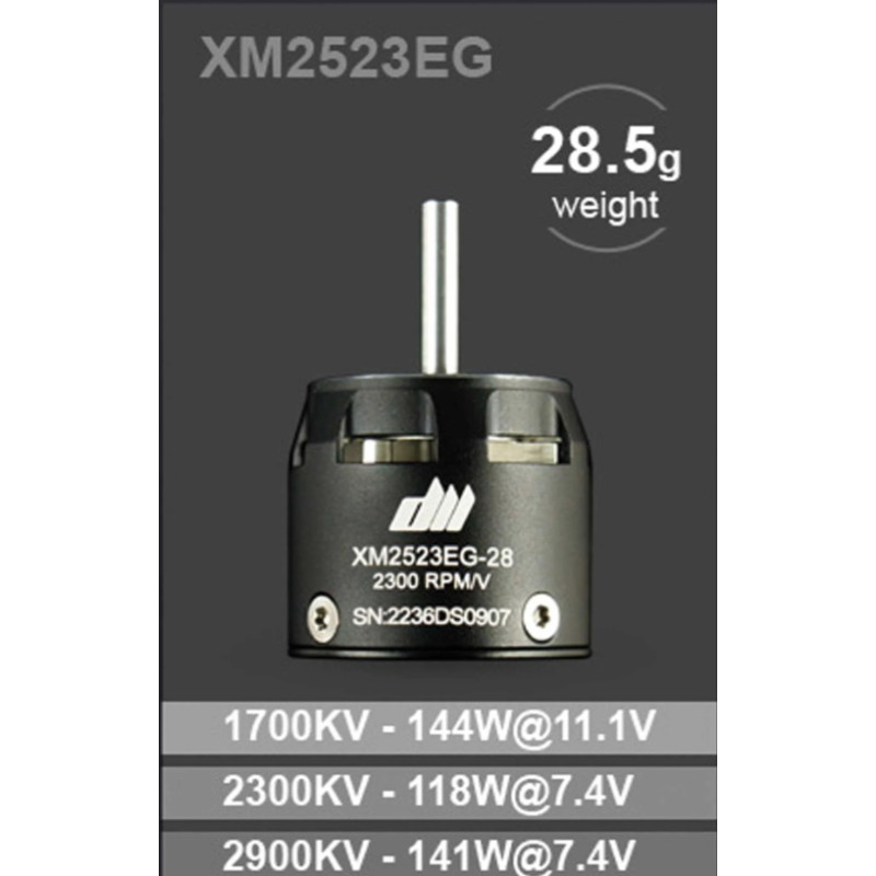 Dualsky XM2523EG-38 motor (28.5g, 1700KV)