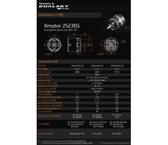 Dualsky-Motor XM2523EG-38 (28,5g, 1700KV) 2