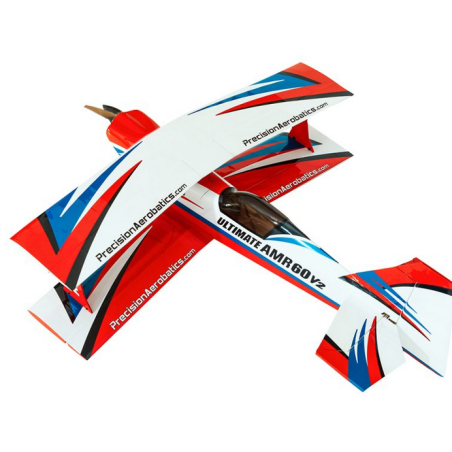 Aeromobili di precisione acrobatici Ultimate AMR 60 rosso bianco e blu ARF circa 1,3m- FLASH RC